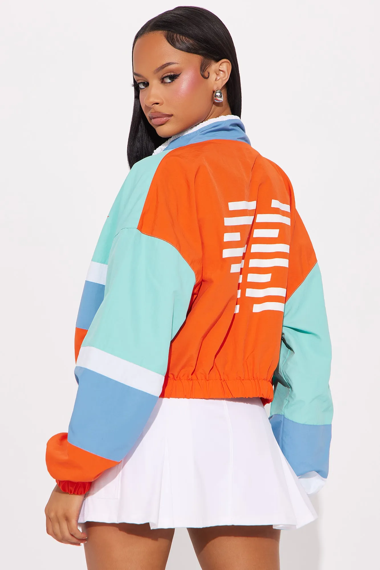 90's Era Colorblock Windbreaker - Multi Color