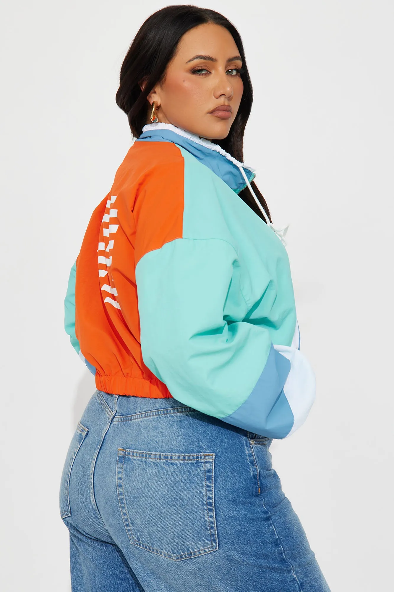 90's Era Colorblock Windbreaker - Multi Color