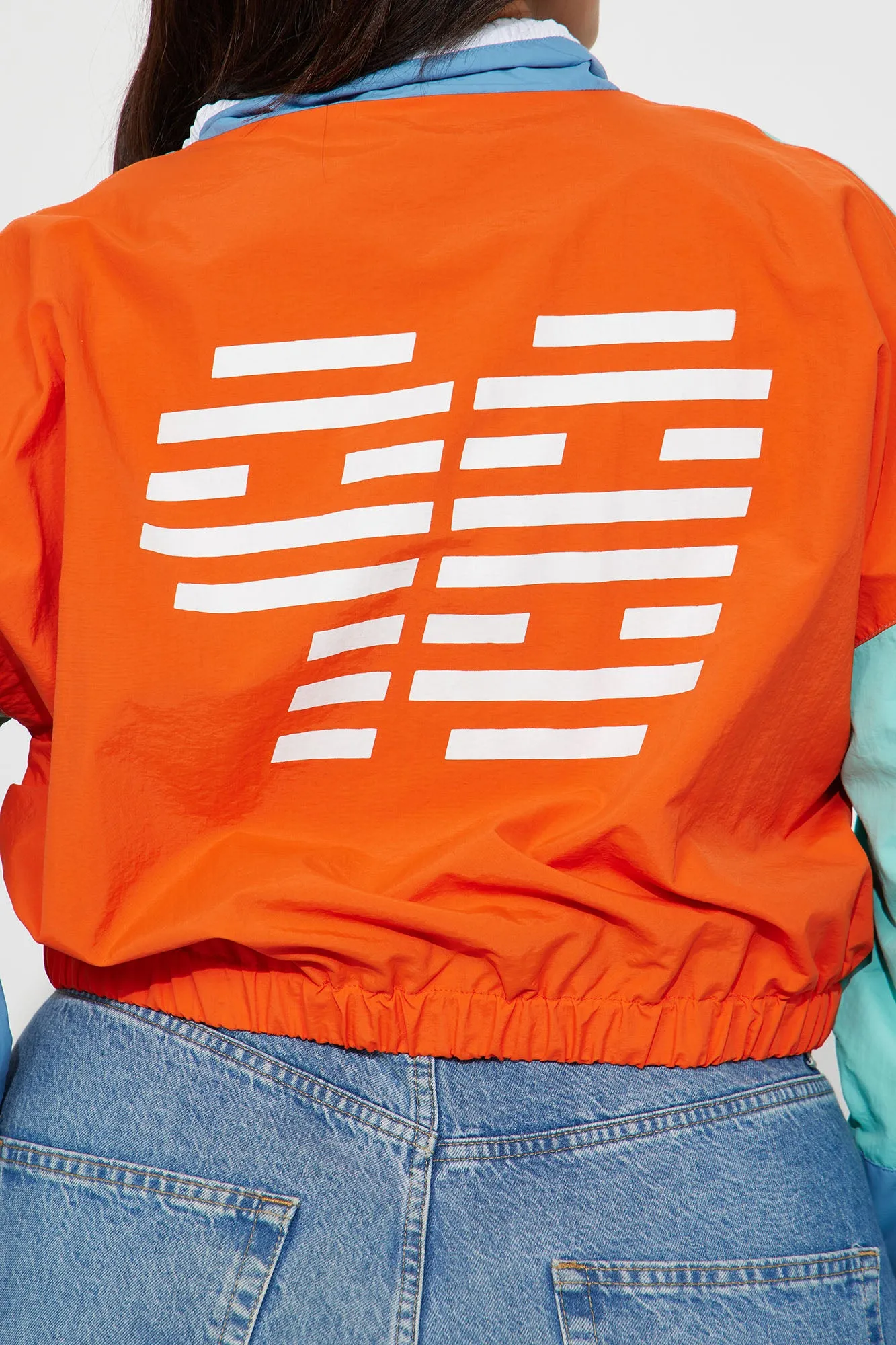 90's Era Colorblock Windbreaker - Multi Color