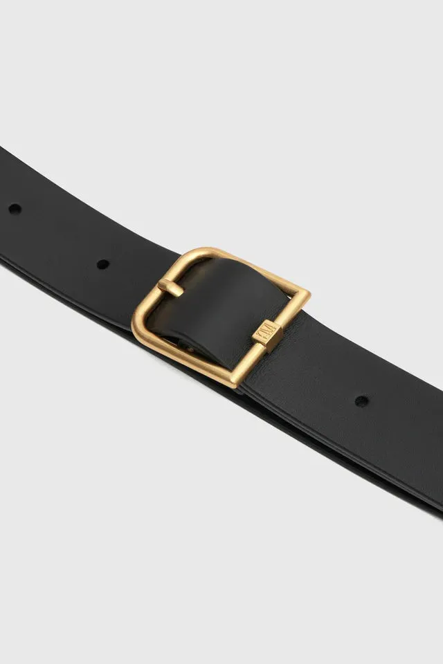 Addison Belt Black With Gold