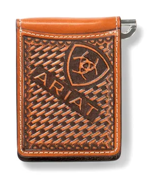 Ariat M&F Men's Sunburst Basketweave Money Clip
