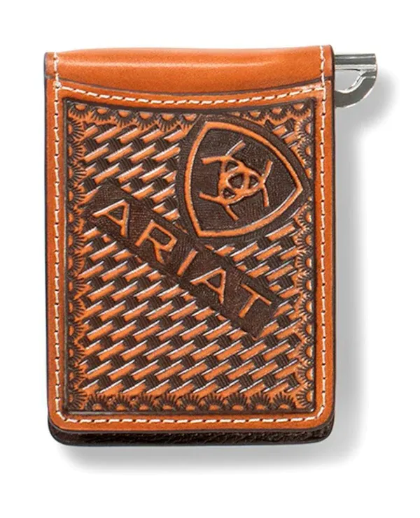 Ariat M&F Men's Sunburst Basketweave Money Clip