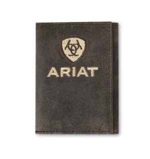 Ariat Men's Trifold Crazy Horse Embroider Wallet
