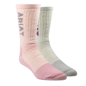 Ariat Midweight Merino Wool Blend Steel Toe Work Sock