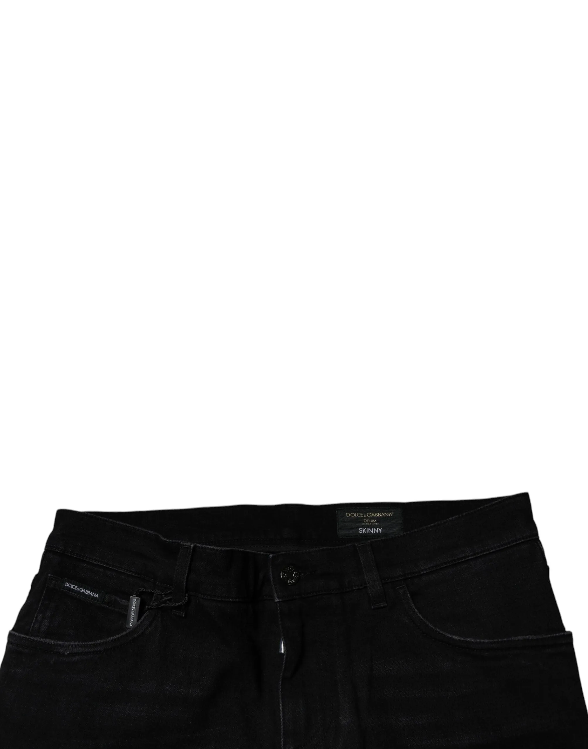 Black Ripped Cotton Skinny Men Denim Jeans