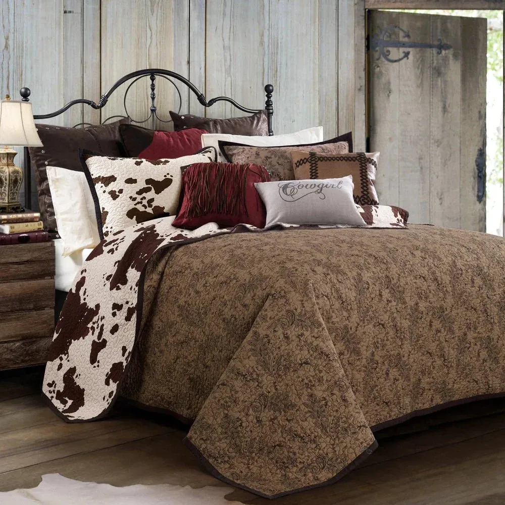 Elsa Cowhide Reversible 3-Pc Quilt Set - Twin