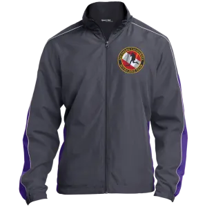 Embroidered Colorblock Windbreaker