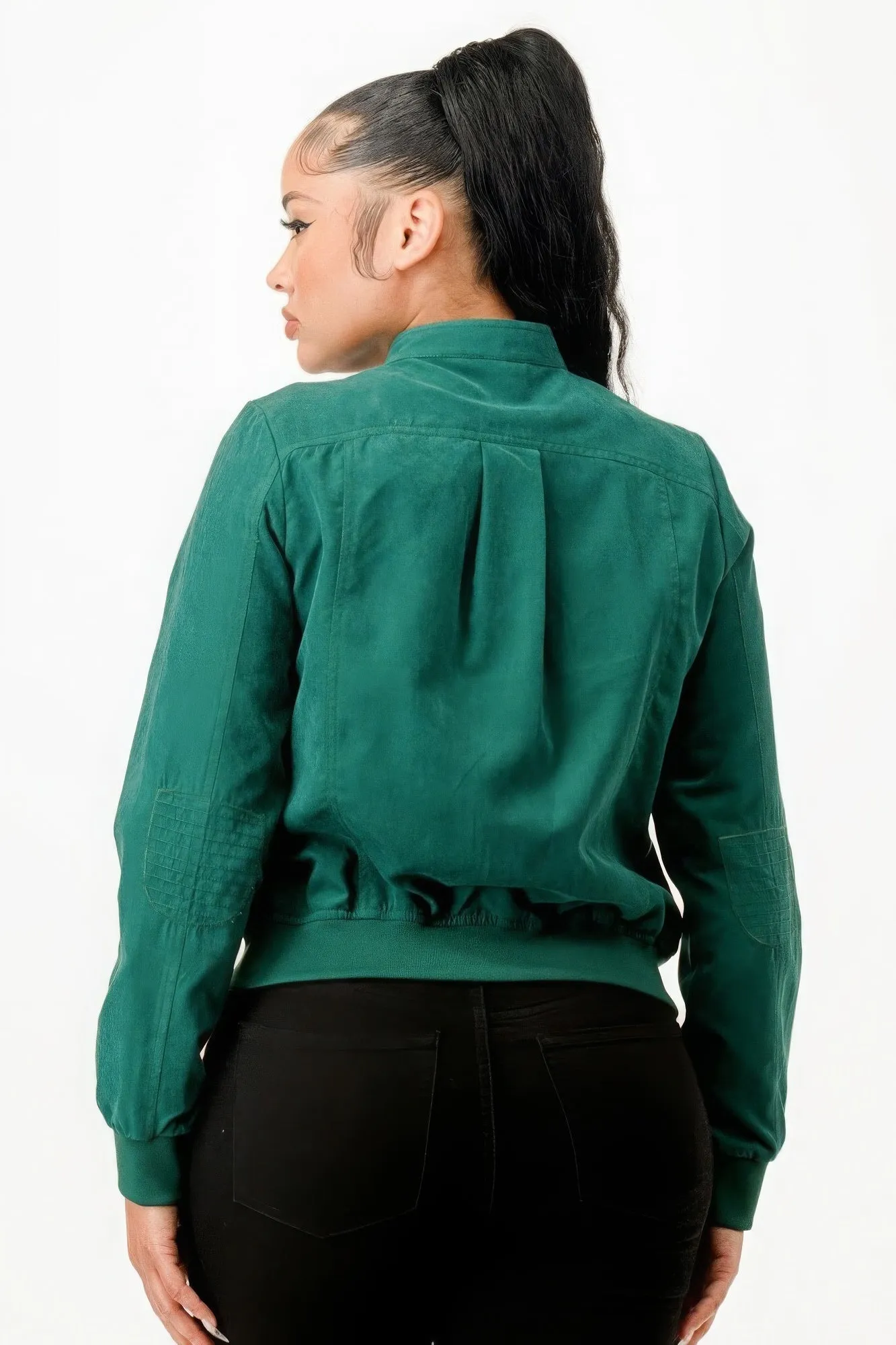 Fashion Forward Casual Zip Up Biker Moto Jacket