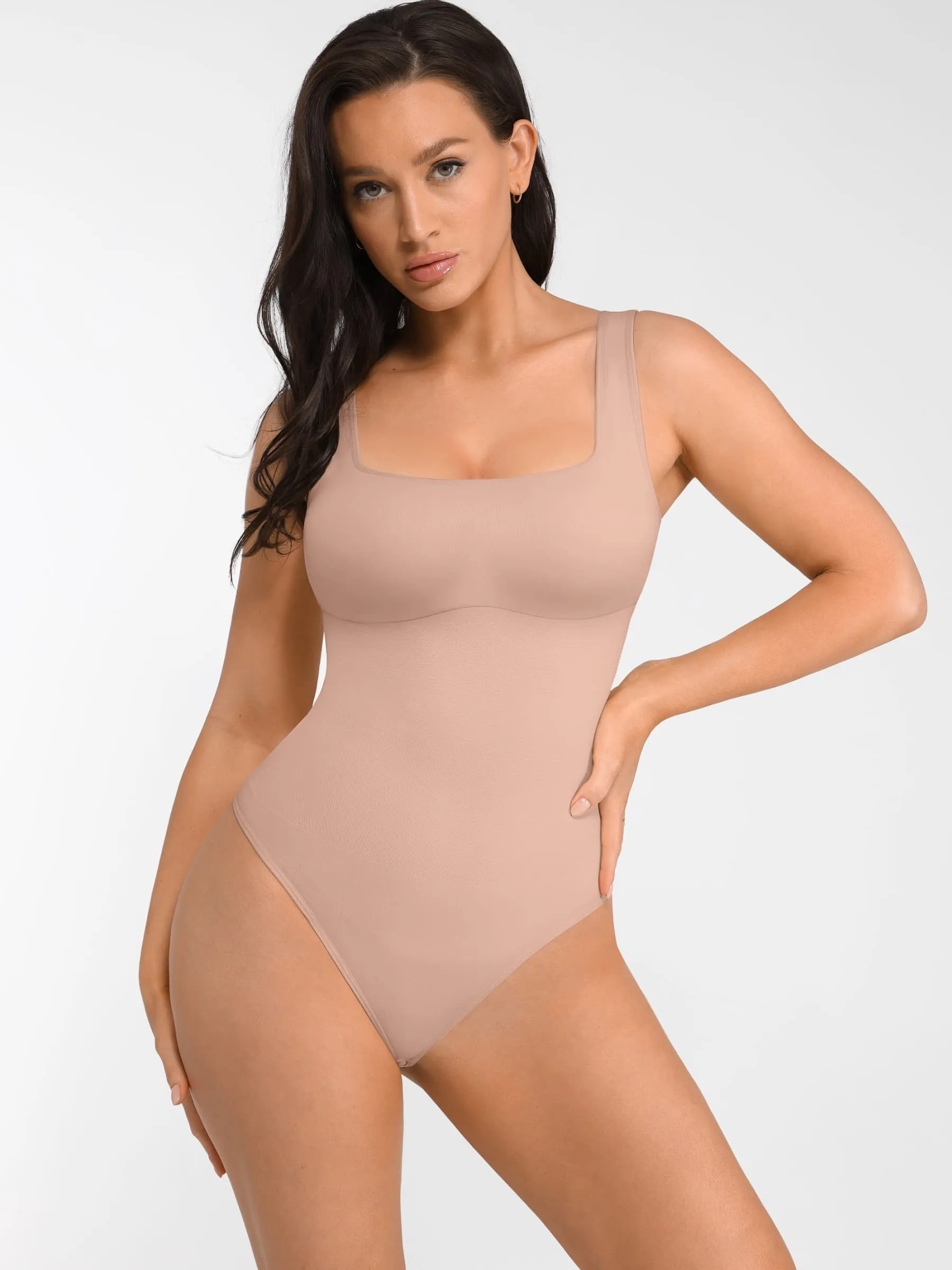 Feelingirl Seamless Tummy Control Thong Bodysuit