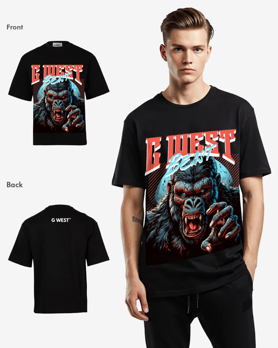 G-WEST BEAST OVERSIZED TEE GWROJMT168