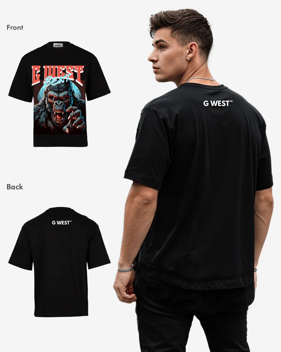 G-WEST BEAST OVERSIZED TEE GWROJMT168