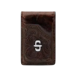 Gem Dandy Men's Stetson Hand Tooled Croco Money Clip