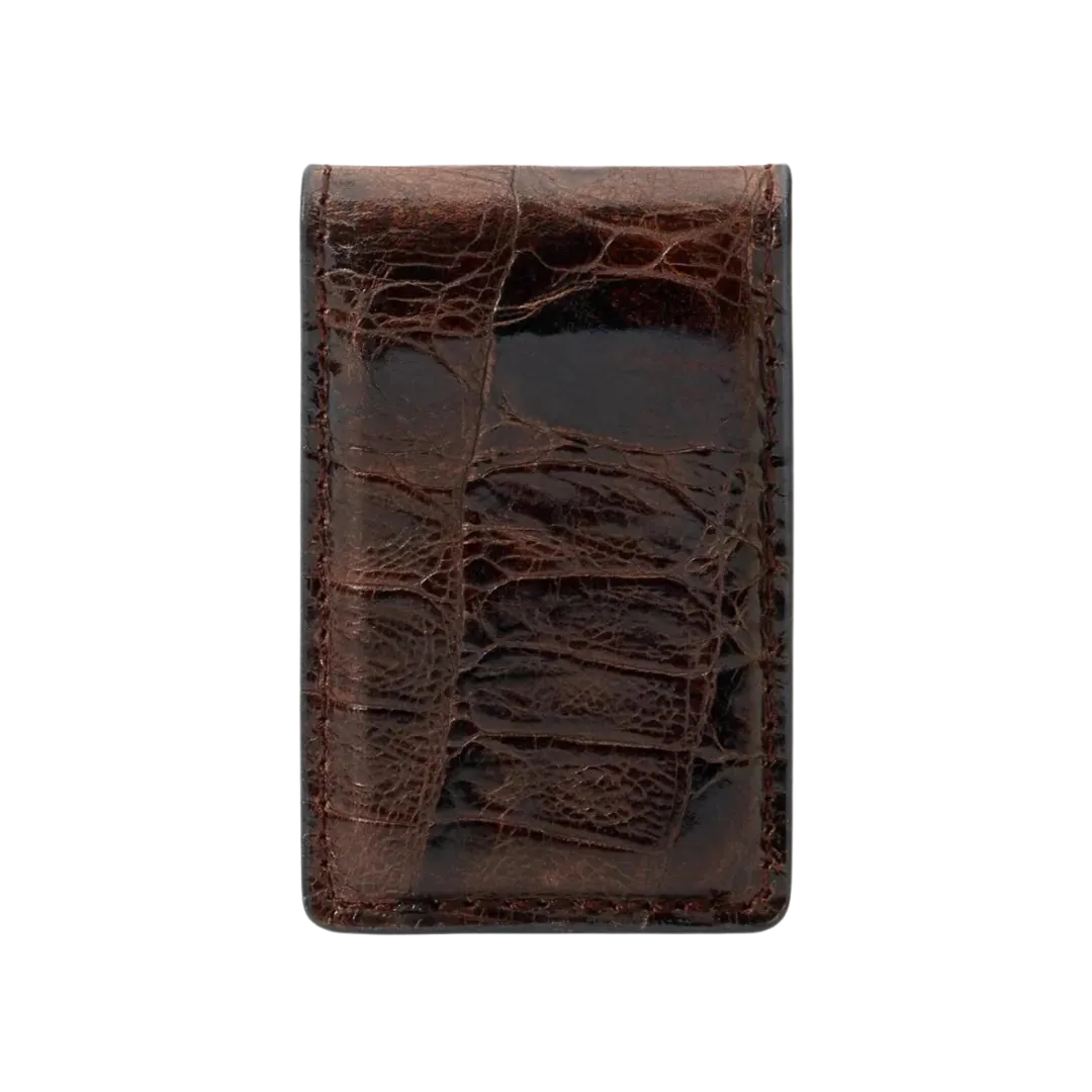 Gem Dandy Men's Stetson Hand Tooled Croco Money Clip