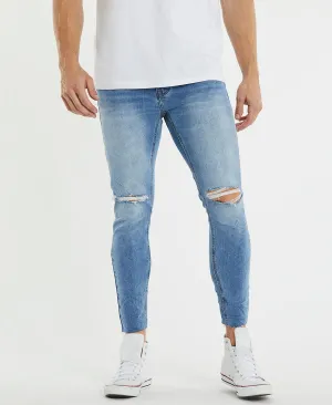 Hacksaw Cropped Skinny Jeans Sunset Blue