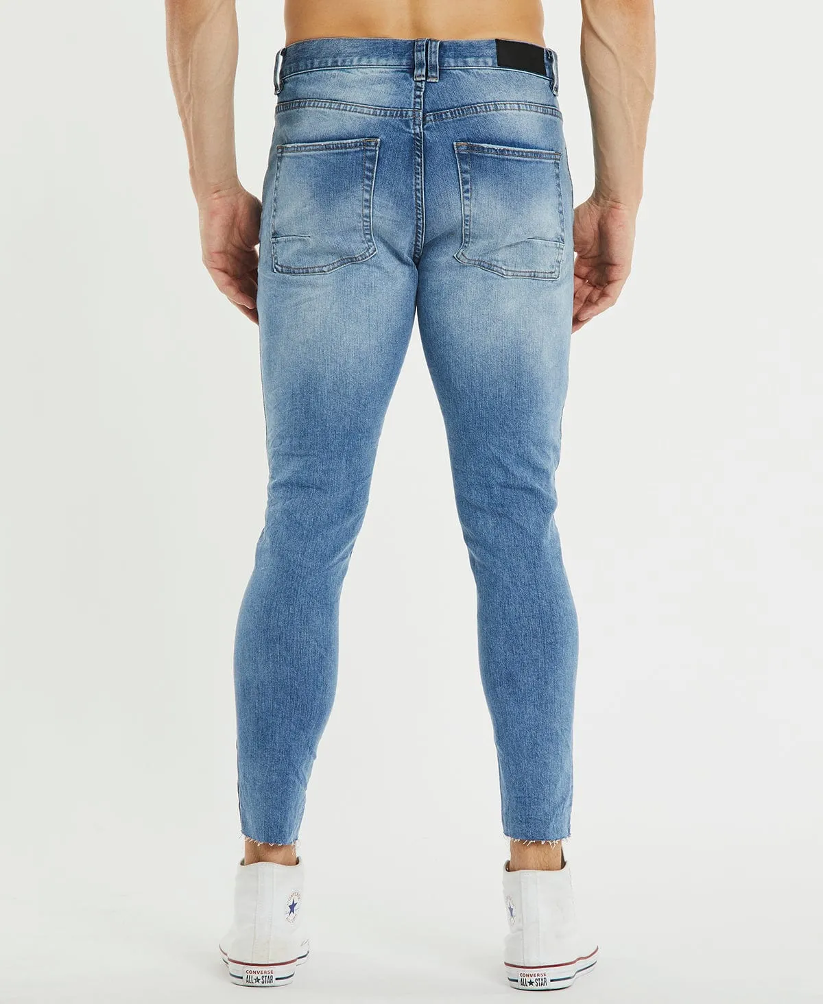 Hacksaw Cropped Skinny Jeans Sunset Blue