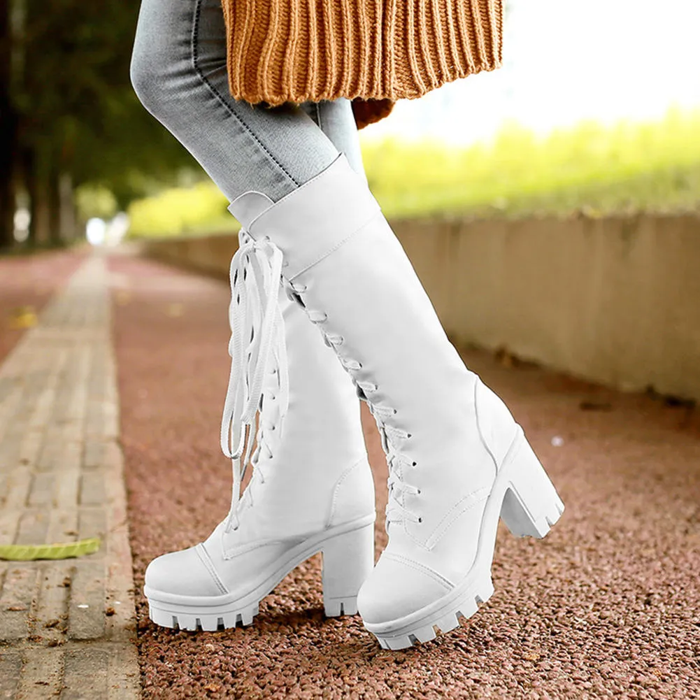 high heels woman knee-high Boots