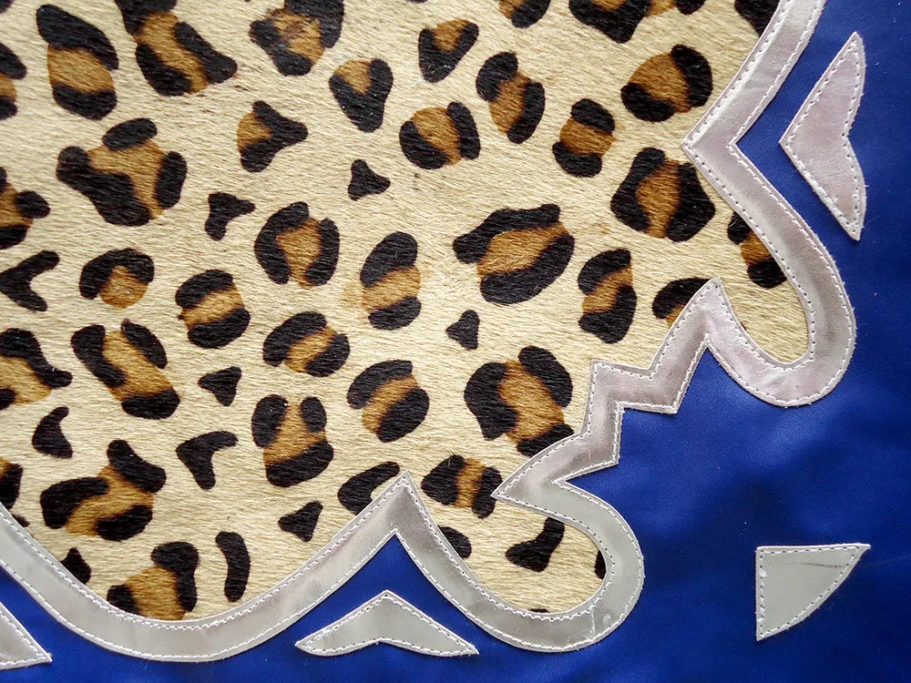 Hilason Leopard Print Cowhide Hair On Leather Pro Rodeo Western Chaps