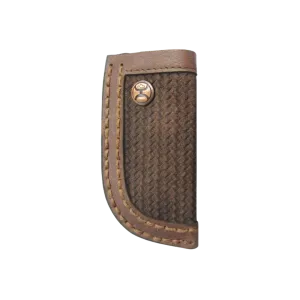Hooey Men's Classic Roughout Basket Weave Brown Knife Sheath