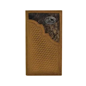 Justin Men's Rodeo Hair On Brown Wallet