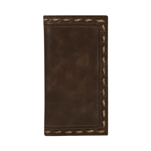 Justin Men's Rodeo Whip Stitch Brown Wallet
