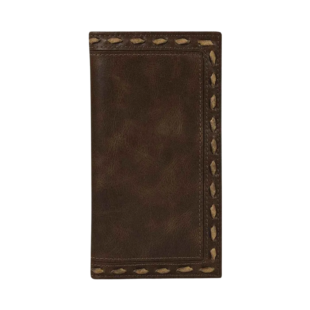 Justin Men's Rodeo Whip Stitch Brown Wallet