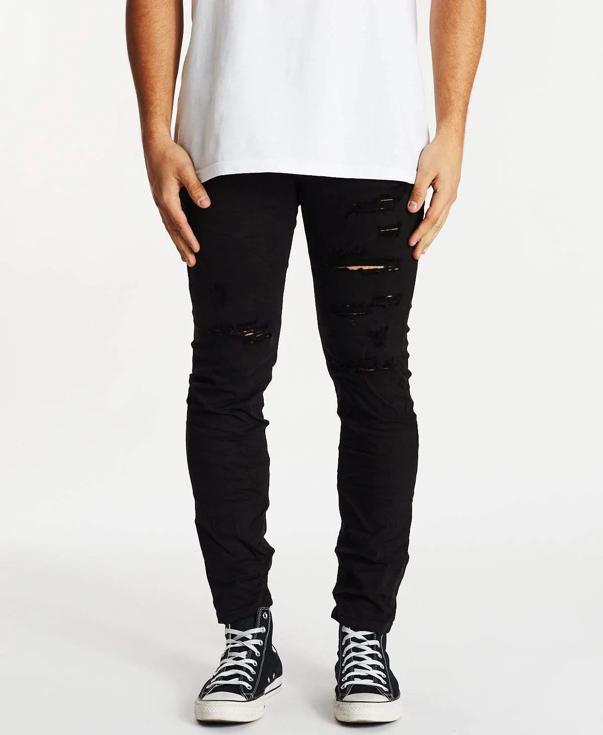 K2 Skinny Jean Destroyed Black