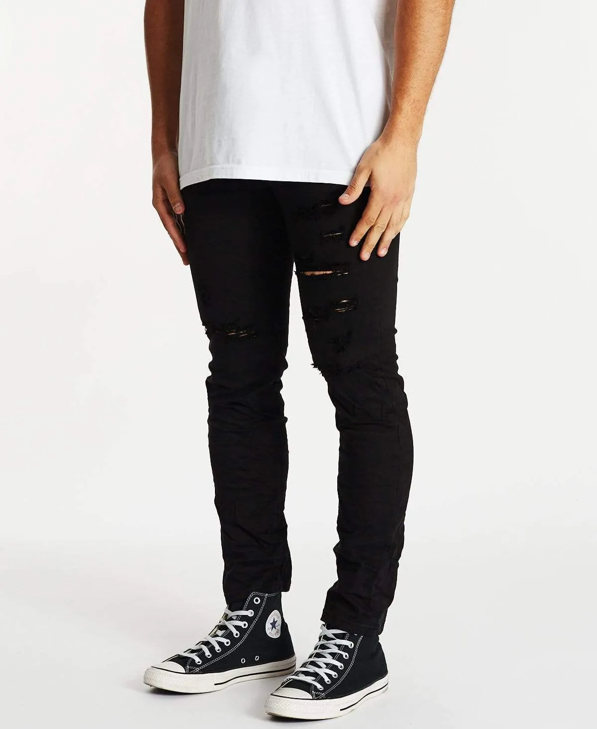 K2 Skinny Jean Destroyed Black