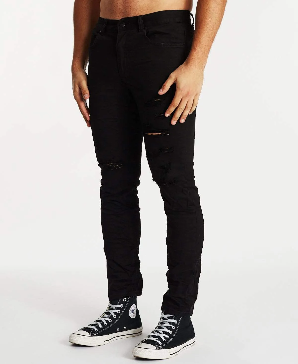 K2 Skinny Jean Destroyed Black