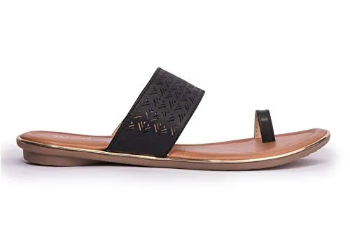 Khadim's PVC Sole Laser-Cut Flats For Women