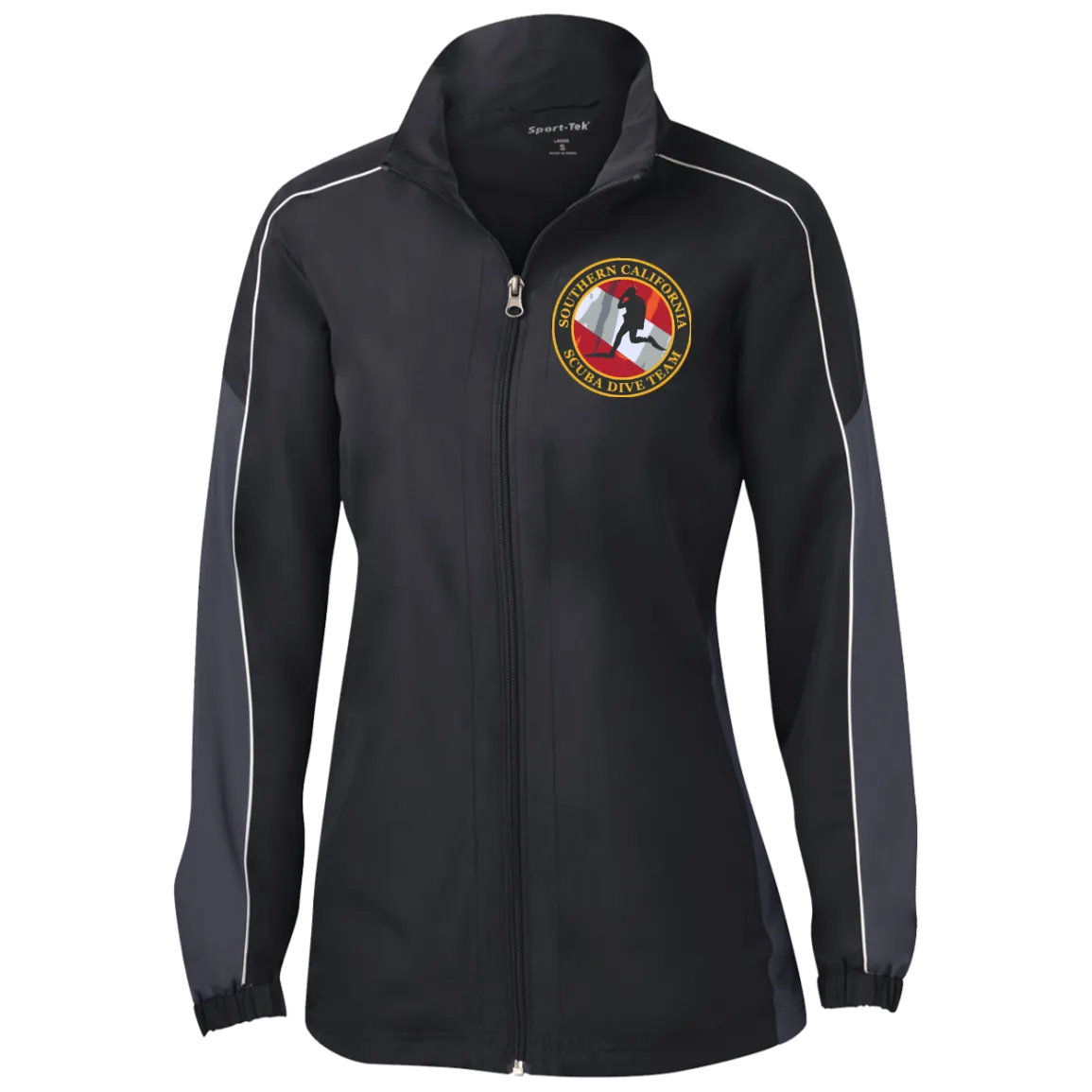 Ladies Piped Colorblock Windbreaker