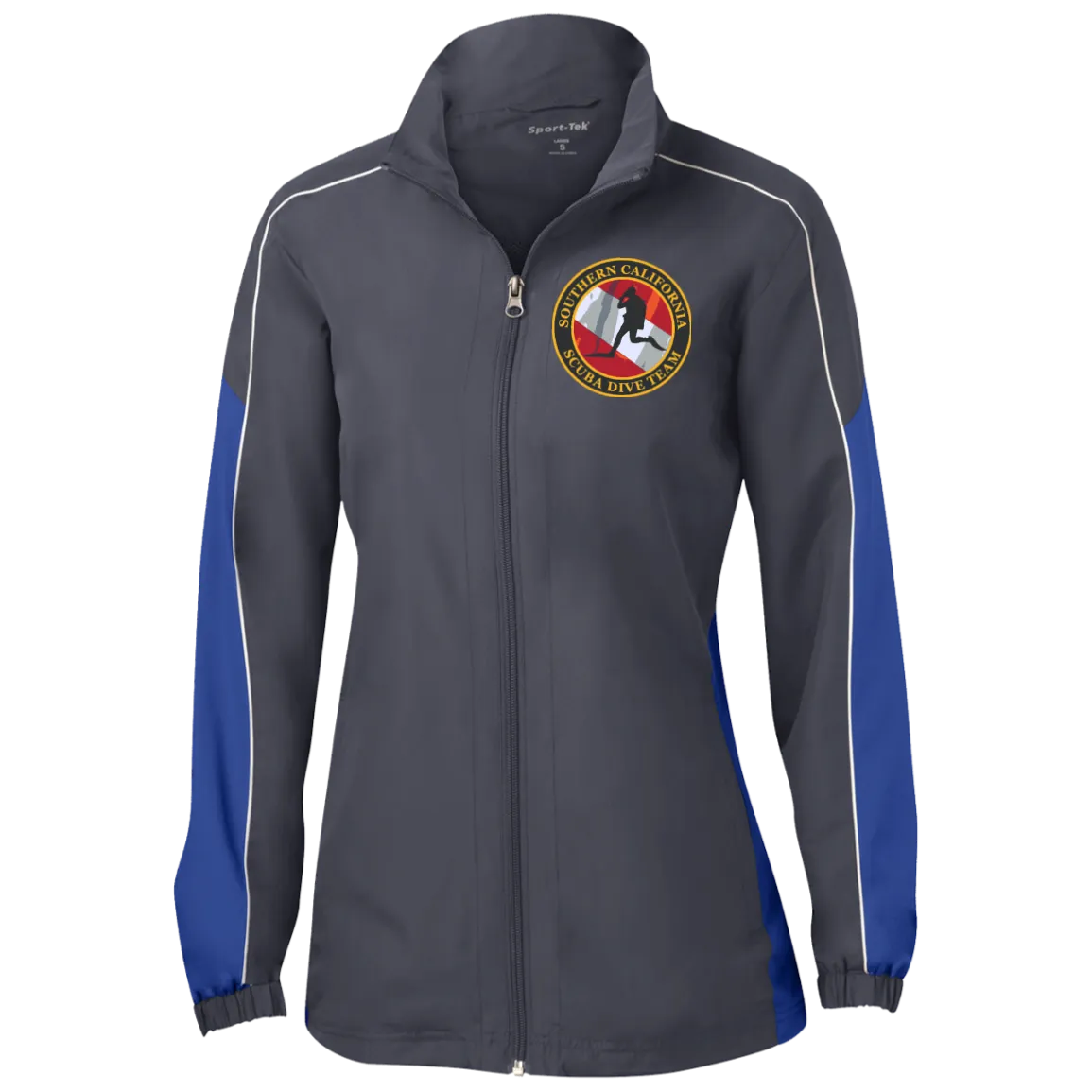 Ladies Piped Colorblock Windbreaker