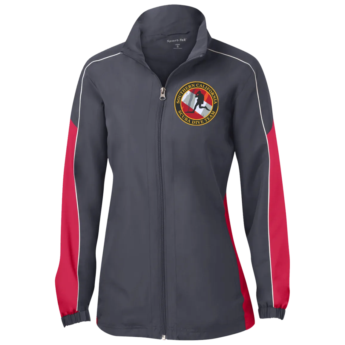 Ladies Piped Colorblock Windbreaker