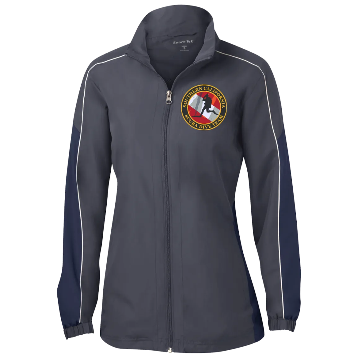 Ladies Piped Colorblock Windbreaker