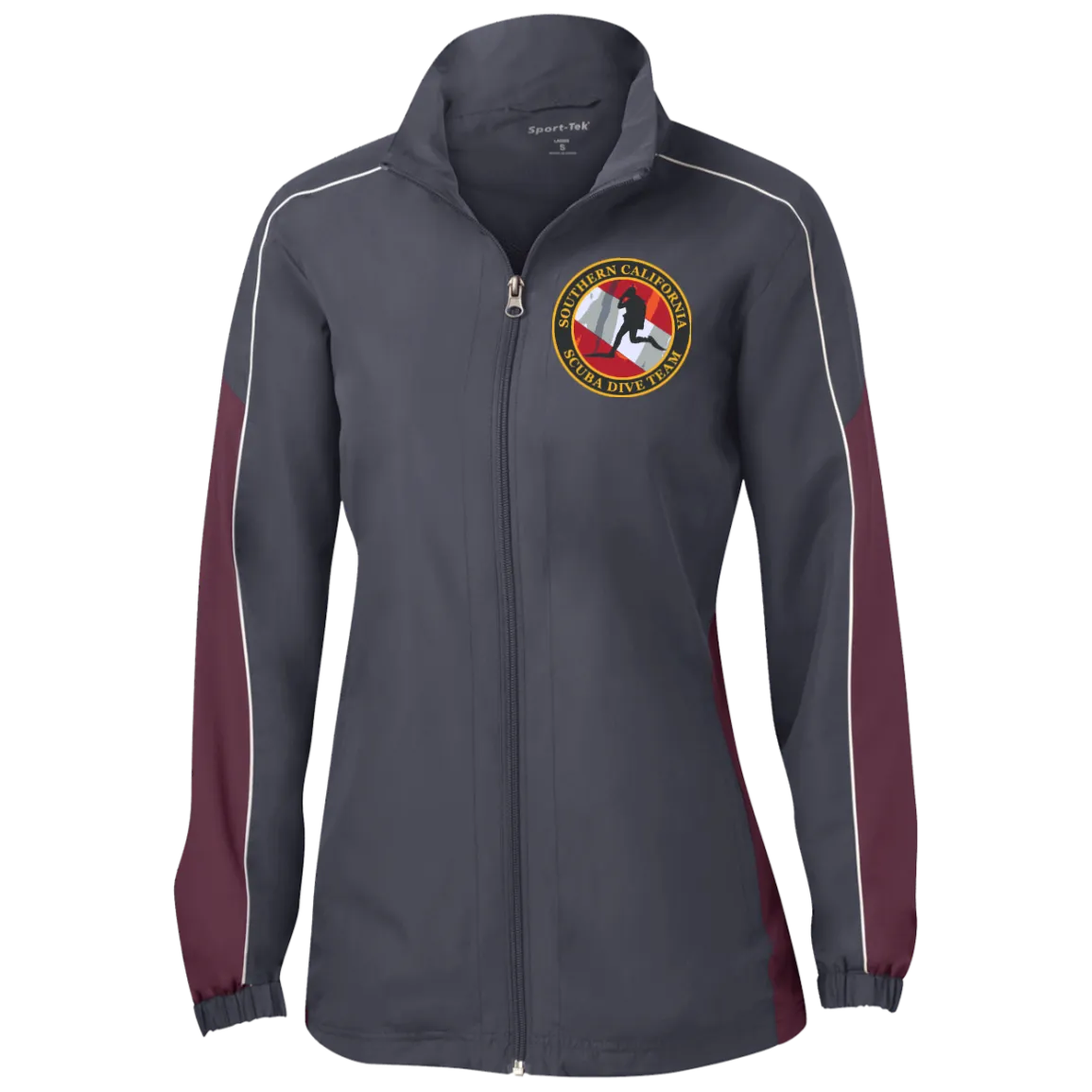 Ladies Piped Colorblock Windbreaker