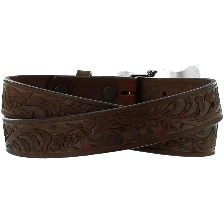 Leegin Justin Kid´s Bucking Bronco Buckle Embossed Cowhide Belt