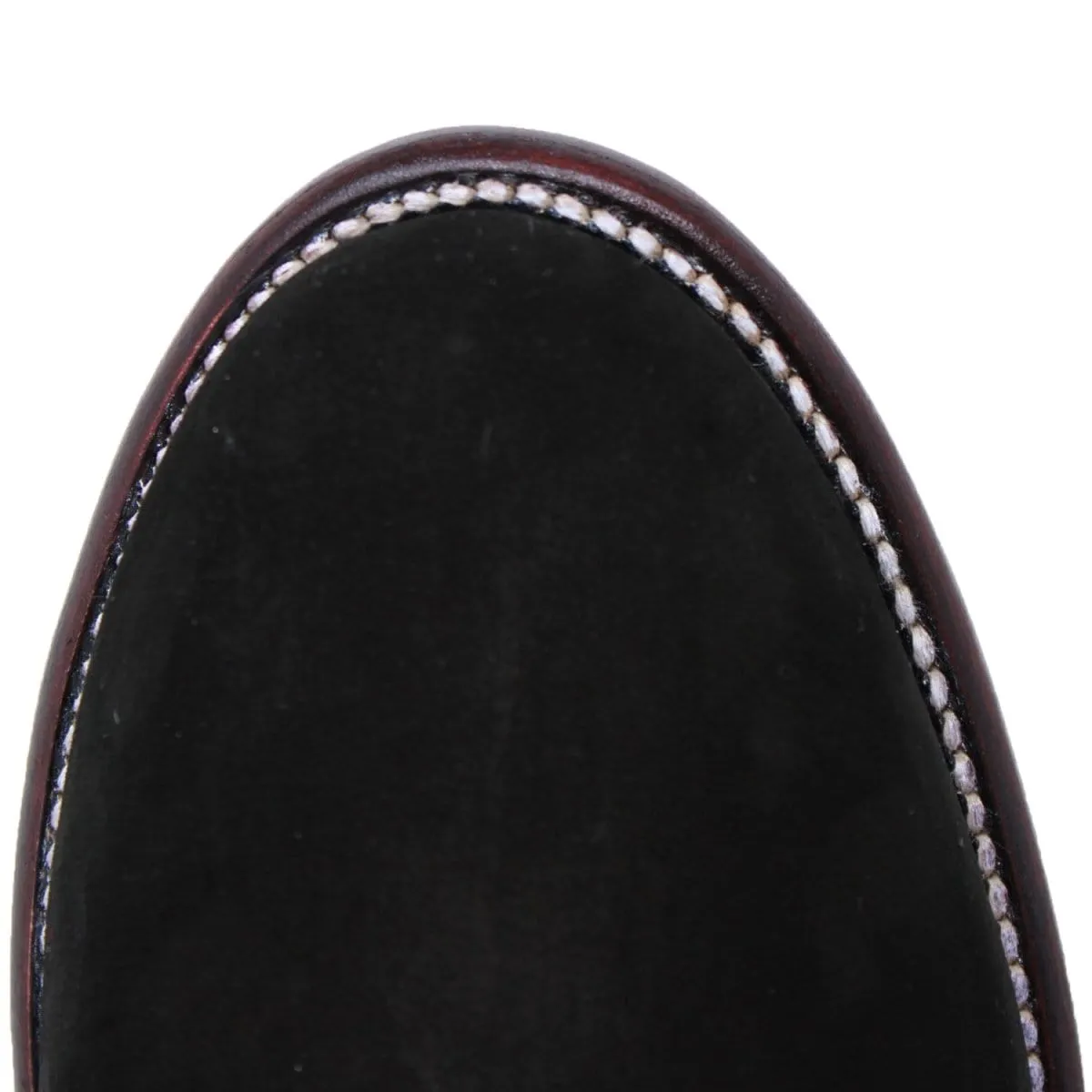 Los Altos Men's Round Toe Suede Leather Short Boots Black LAB-50B63