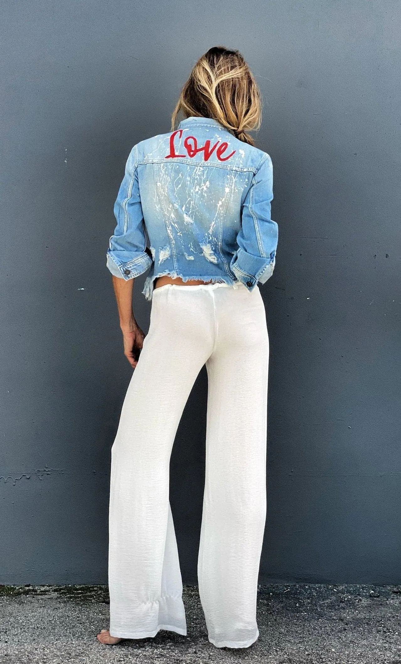 Love denim Jean Jacket washed blue