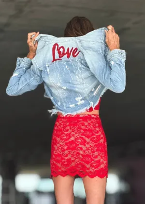 Love denim Jean Jacket washed blue