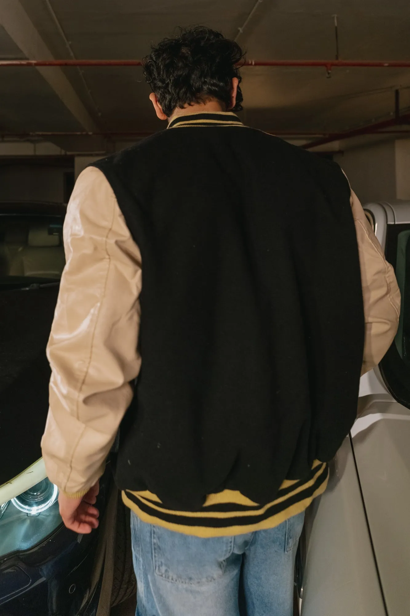 Men's Black Rising Varsity Jacket