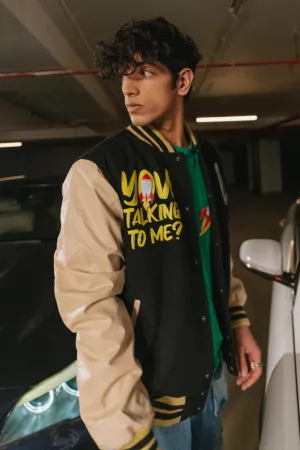 Men's Black Rising Varsity Jacket