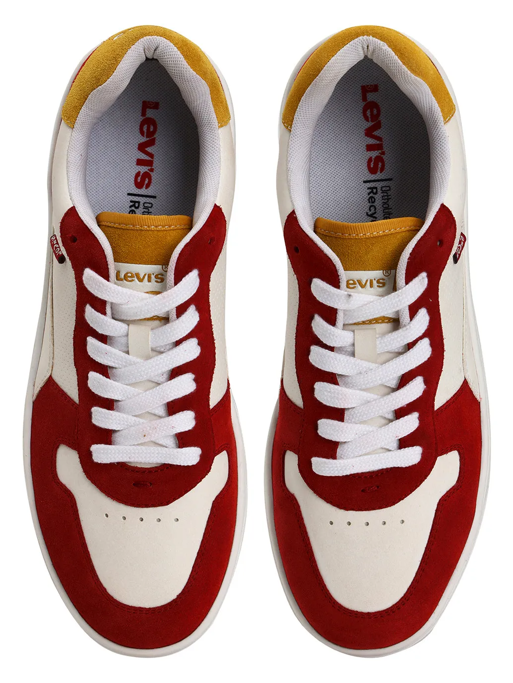 Men's Red Colorblock Sneakers