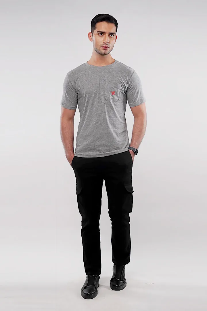 MNDZ Graphic Pocket T-Shirt - Heather Grey