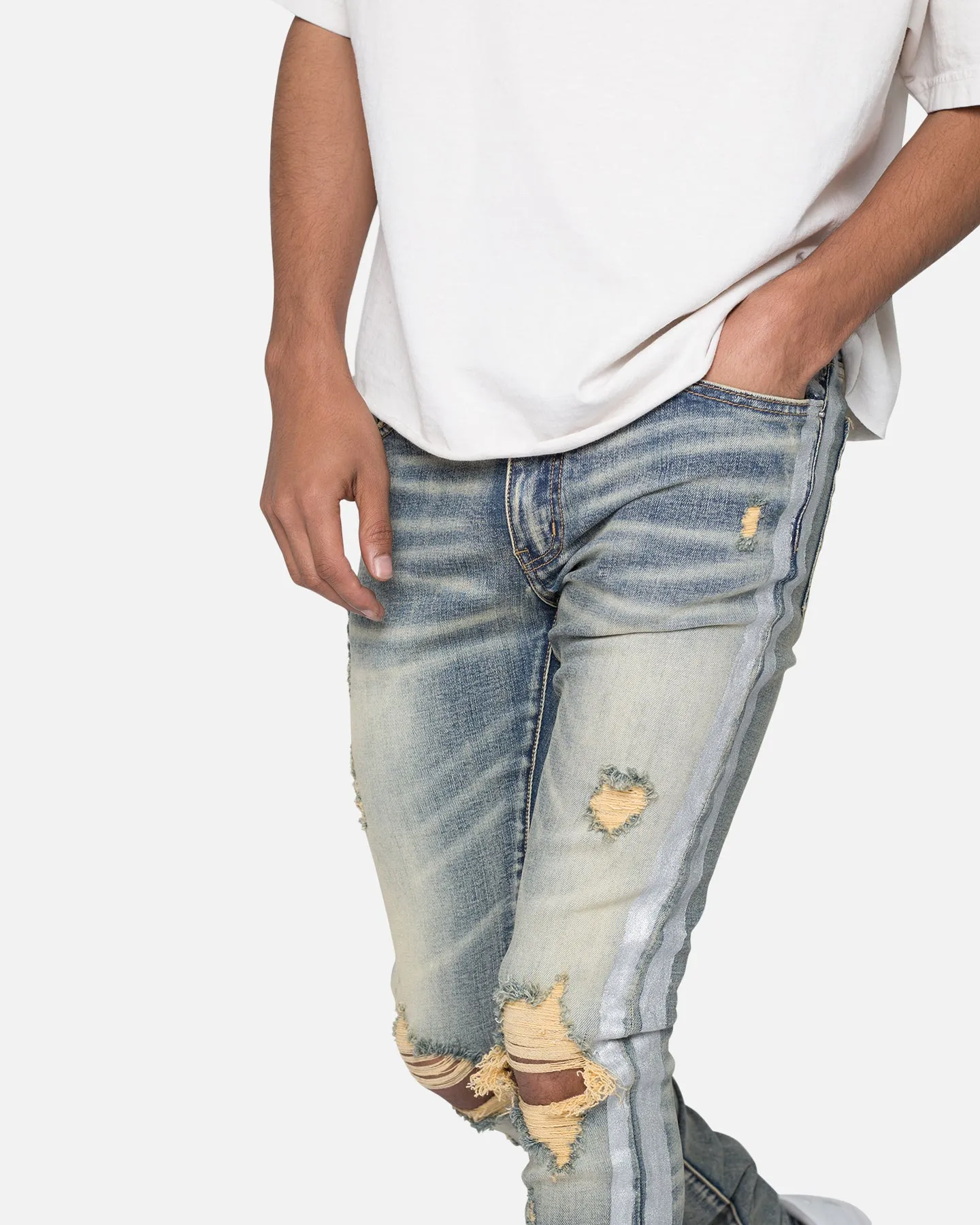 MNML X560 Skinny Glitter Denim Jeans Blue