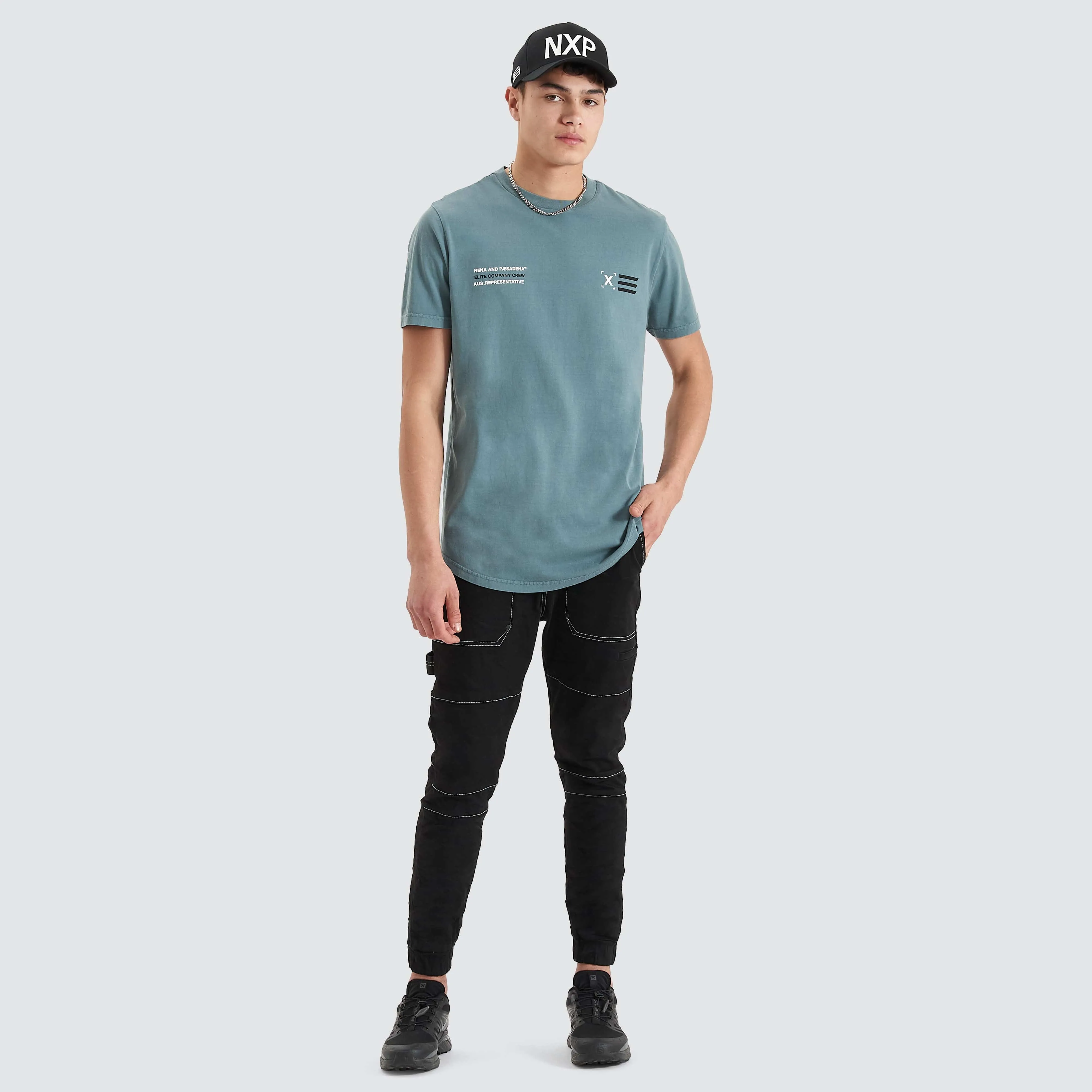 Nave Dual Curved Tee Pigment Goblin Blue