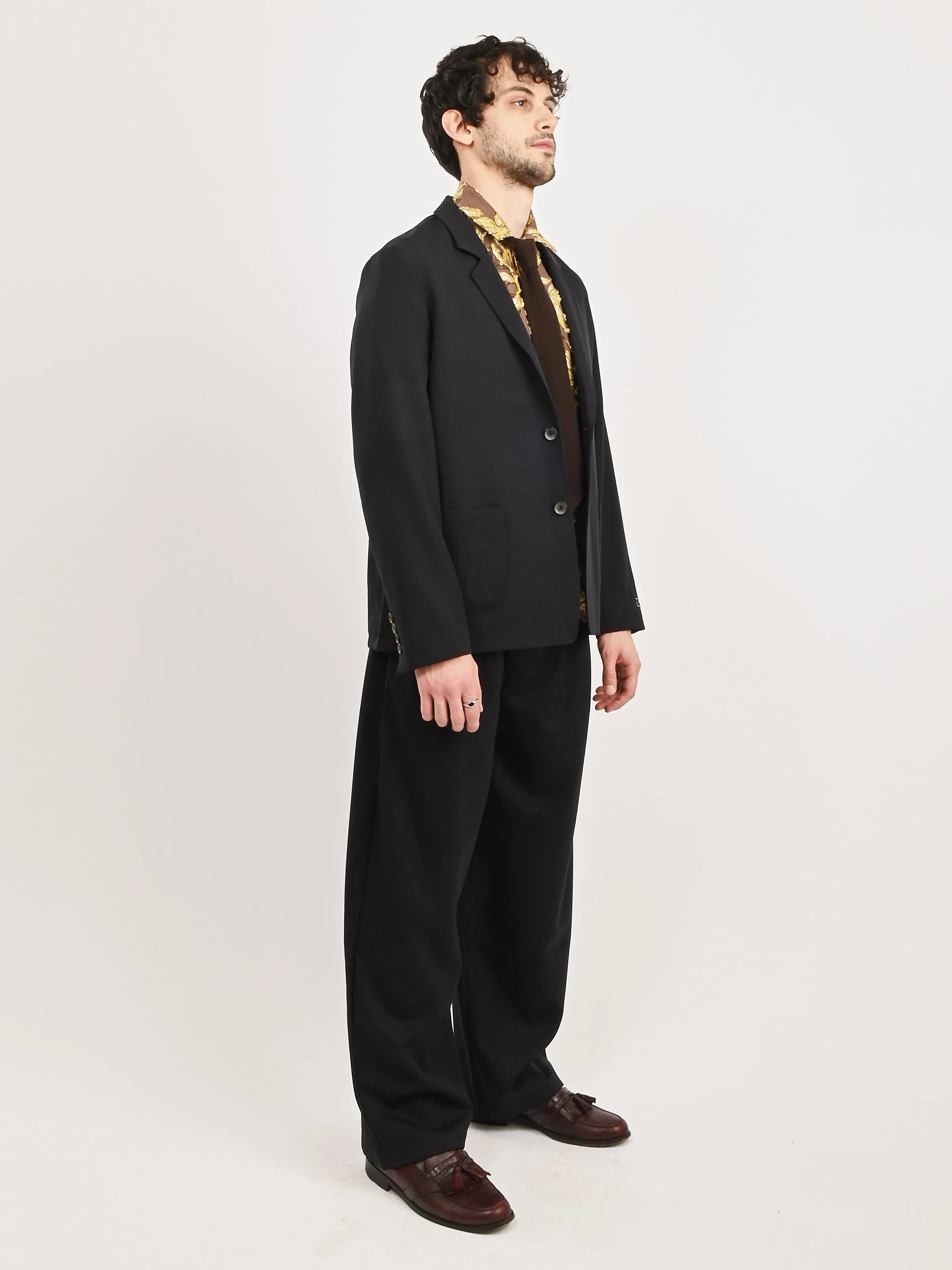 Navy Deconstructed Peak Blazer