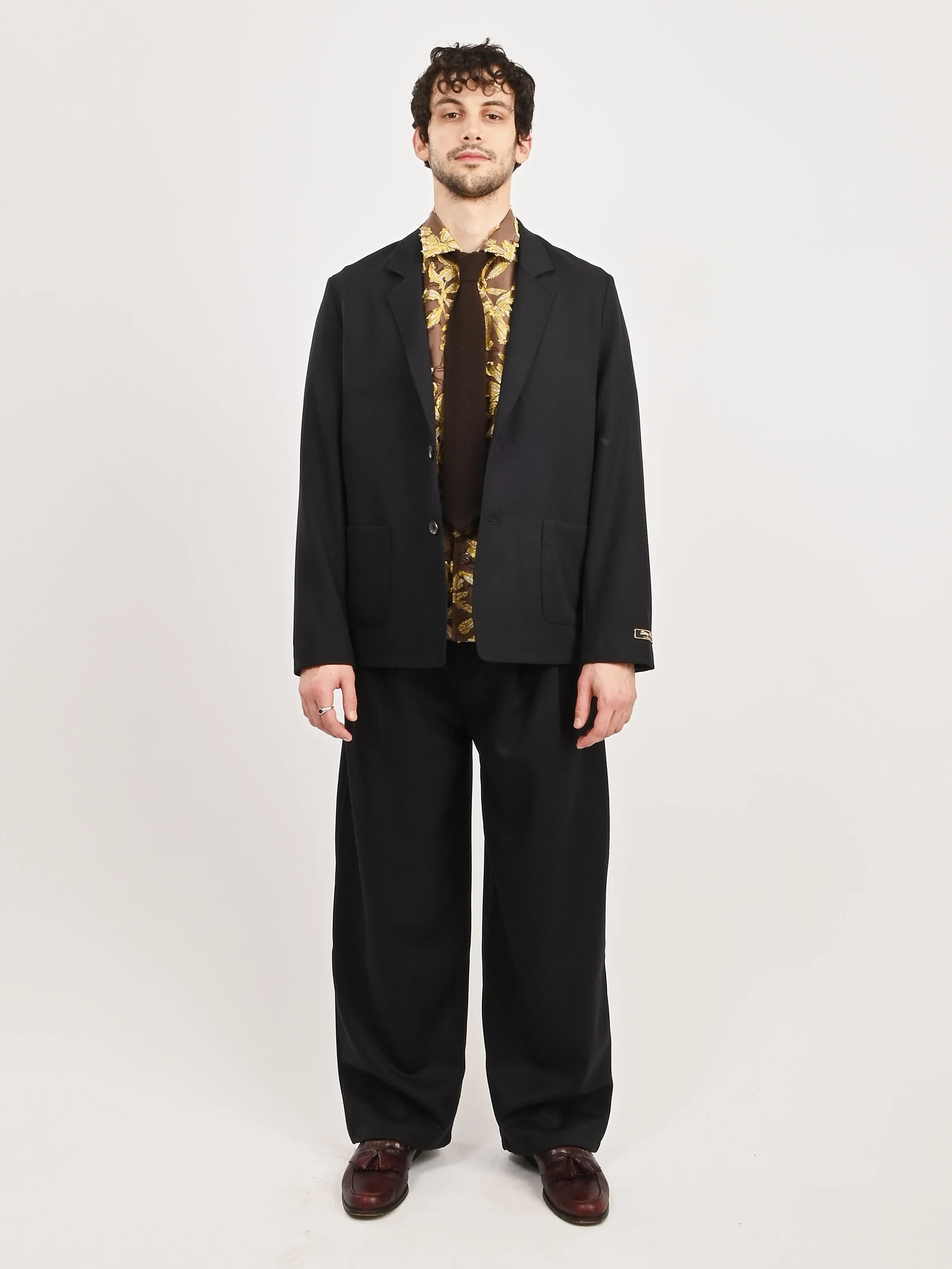 Navy Deconstructed Peak Blazer