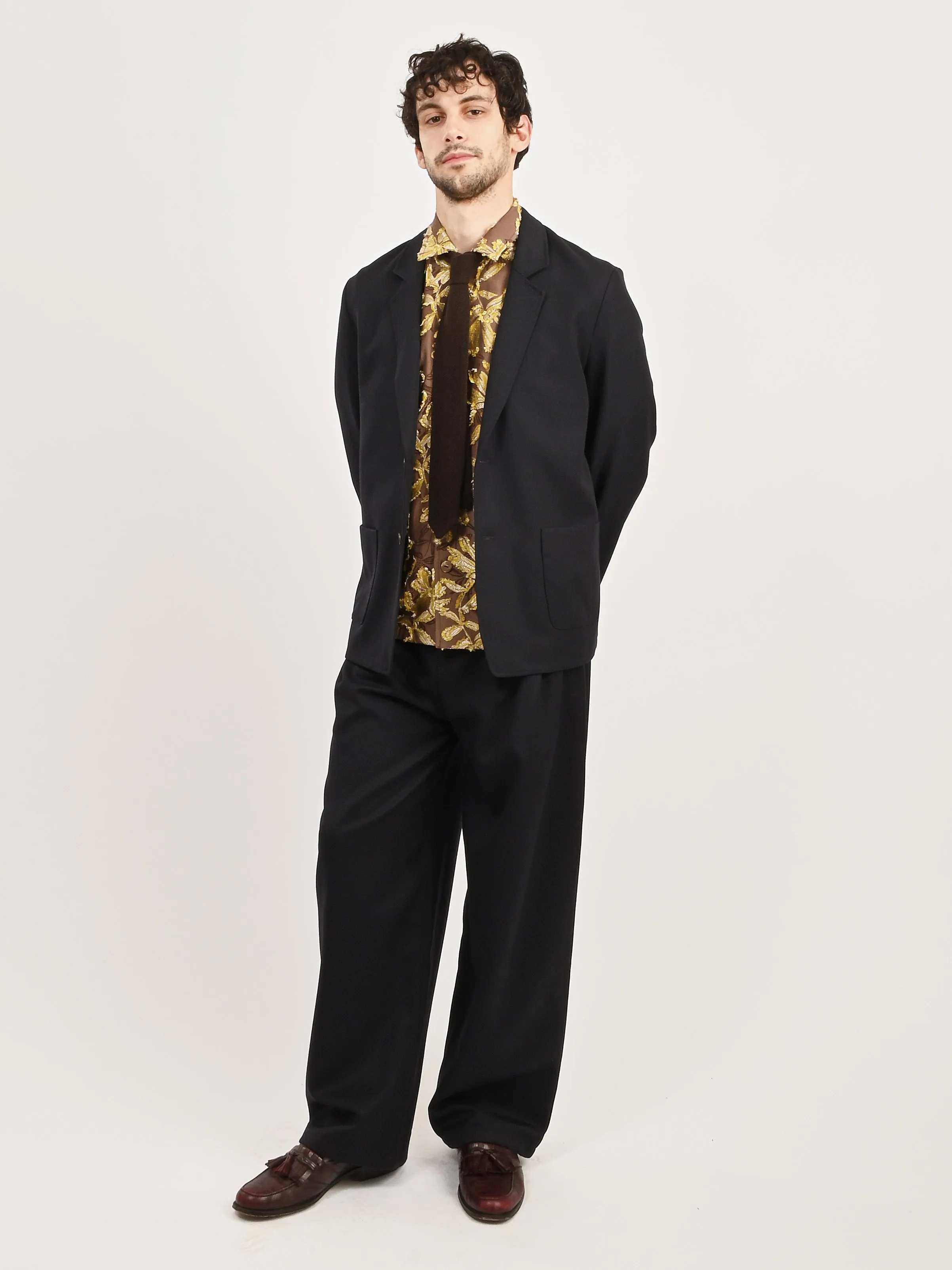 Navy Deconstructed Peak Blazer