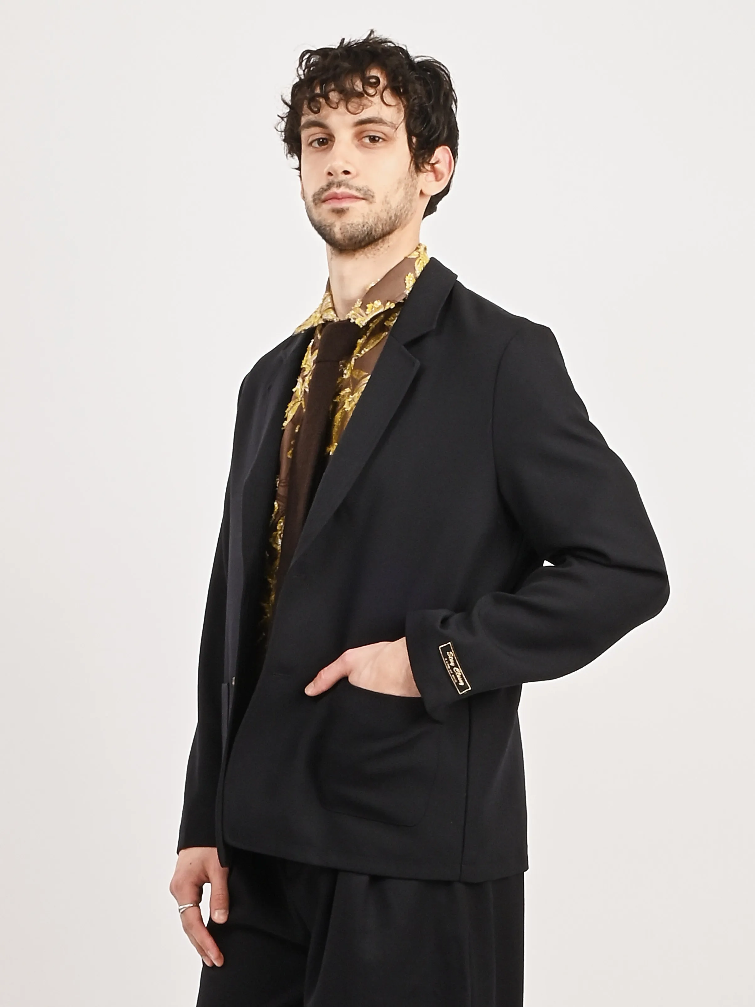 Navy Deconstructed Peak Blazer