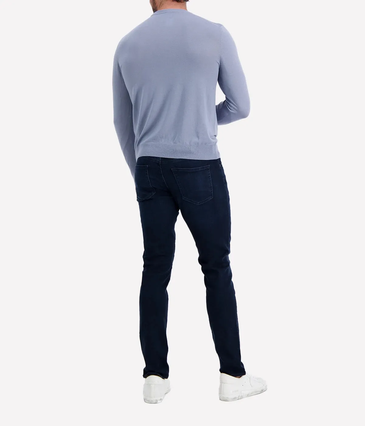 Round Neck Sweater in Denim