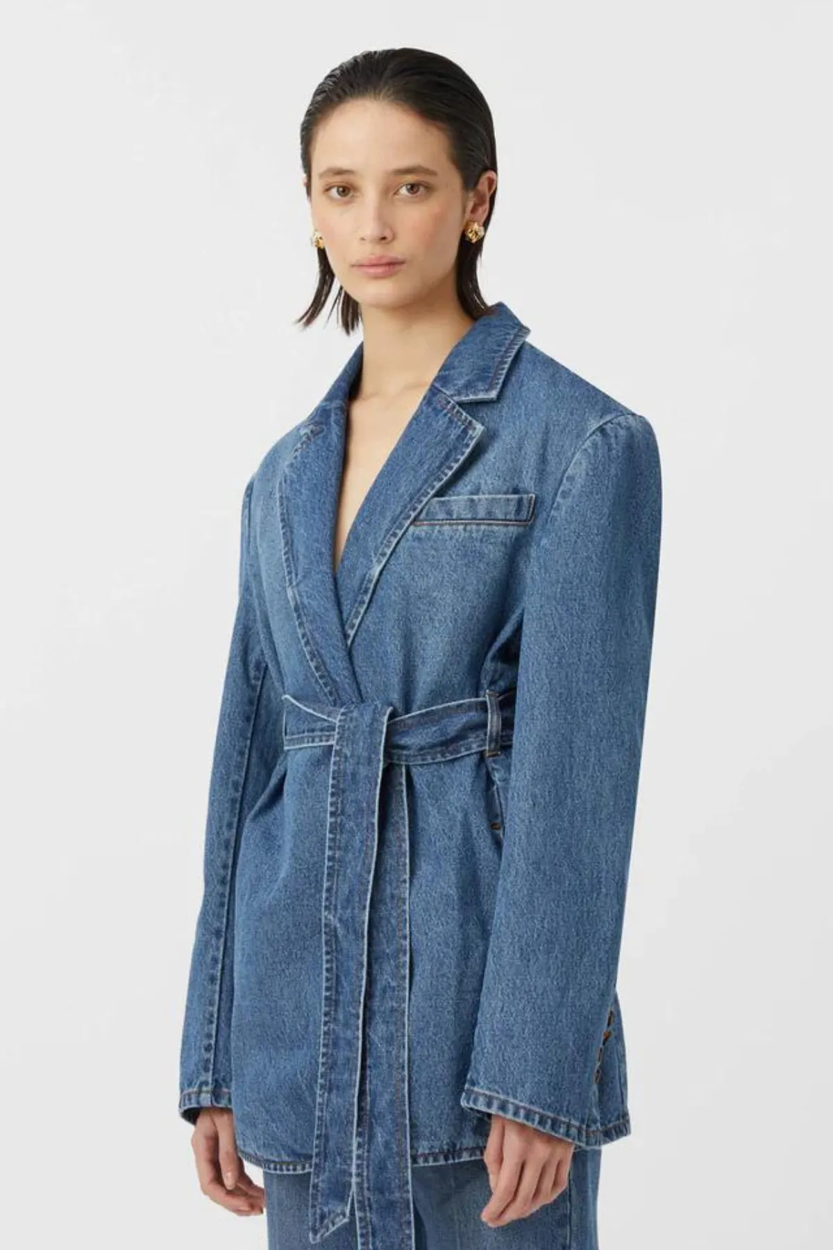 RYLAND DENIM BLAZER CLASSIC BLUE